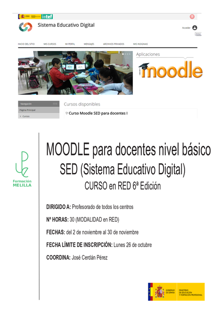 Moodle para docentes nivel básico SED (6ª Edición)